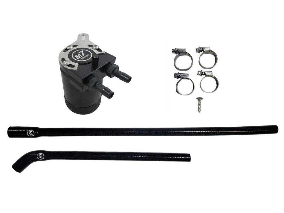 M7 Speed Oil Catch Can Kit for MINI R55 through R59 with N18 Engine-Black Hoses