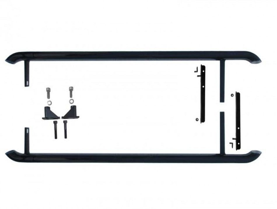 Side Step Bar Kit. 100% Bolt on.
2.5" dia tubes. Matte Black corrosion resistant powder coated.
Complete with all brackets and hardware. Easy Installation.
Fits all Gen 3 MINIs  ** actual part may vary slightly from image**