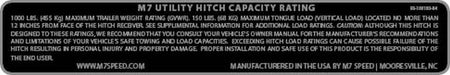 M7 Speed Utility Hitch Load Rating