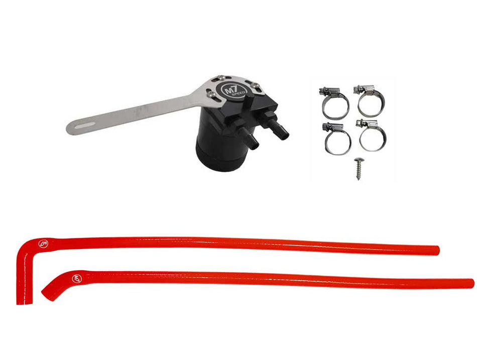 M7 Speed Oil Catch Can Kit for MINI R60 Countryman R61 Paceman-BLACK Silicone Hoses with Installation Hardware Kit