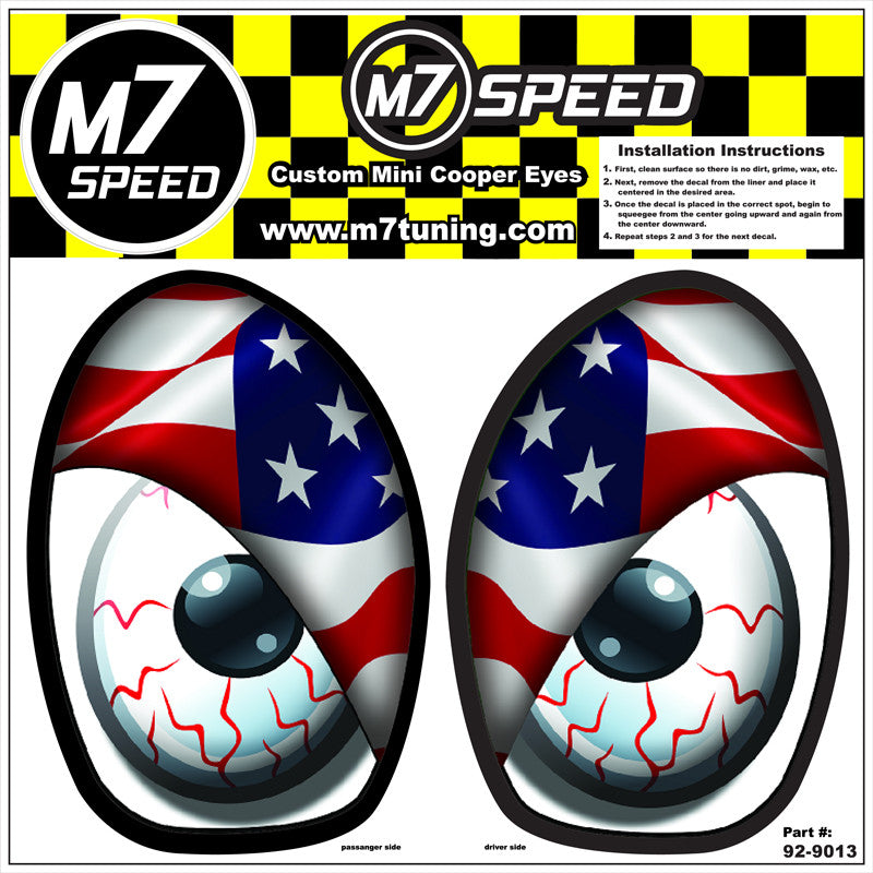**NEW** M7 Eye Decal Set (R50-R53)-American Flag | Color
