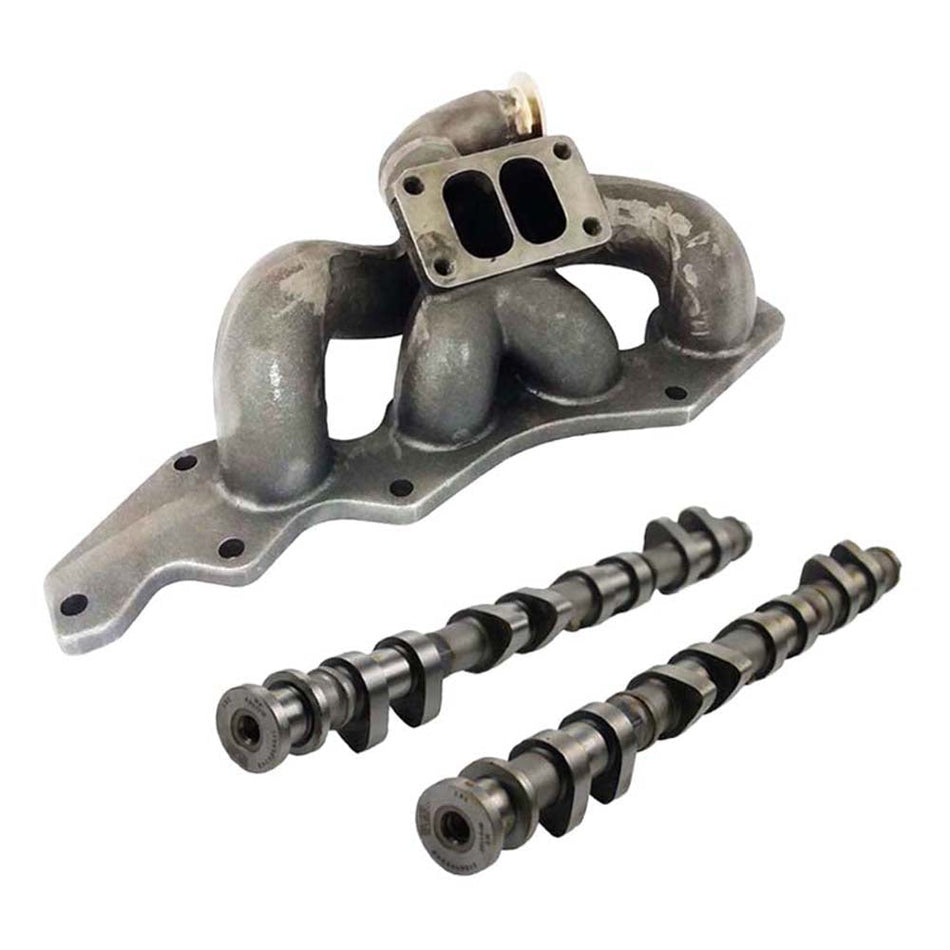 Ford Focus SE Duratec Twin scroll T3 turbo manifold 90 degree wastegate + 282Â°/ 262Â° Camshaft For Ford Duratec