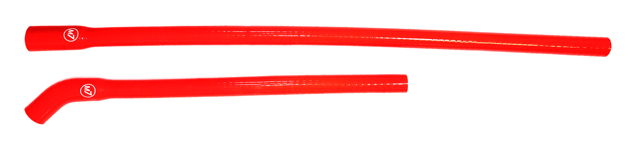 One piece high flow RED oil resistant silicone hoses