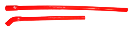 One piece high flow RED oil resistant silicone hoses